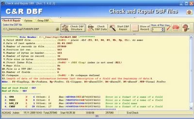 Скриншот приложения Check and repair DBF - №1