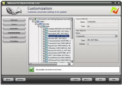 Скриншот приложения DBConvert for SQLite and MSSQL - №1