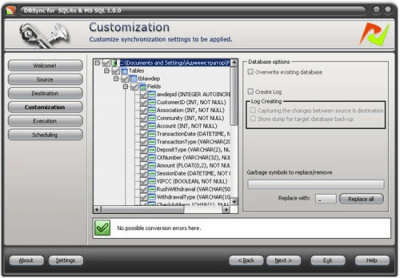 Скриншот приложения DBSync for SQLite and MSSQL - №1