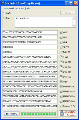 Скриншот приложения DivHasher - №1