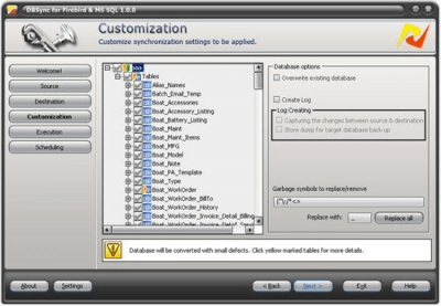 Скриншот приложения DBSync for Firebird and MS SQL - №1