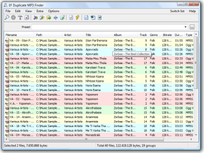 Скриншот приложения EF Duplicate MP3 Finder - №1