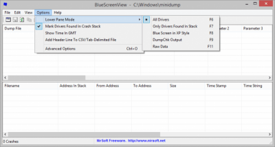 Скриншот приложения BlueScreenView - №2