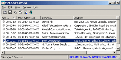 Скриншот приложения MACAddressView - №1