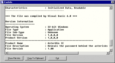Скриншот приложения ExeInfo - №1