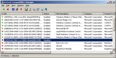 Скриншот приложения ActiveX Compatibility Manager - №1