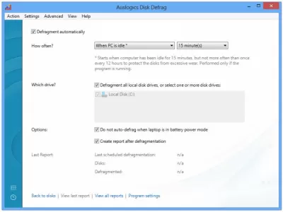 Скриншот приложения Auslogics Disk Defrag - №3