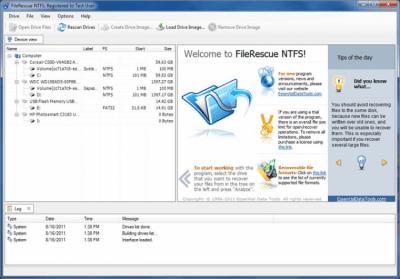 Скриншот приложения FileRescue for NTFS - №1