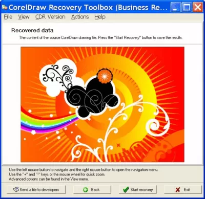 Скриншот приложения CorelDraw Recovery Toolbox - №1