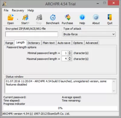 Скриншот приложения Advanced Archive Password Recovery - №3