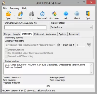 Скриншот приложения Advanced Archive Password Recovery - №4