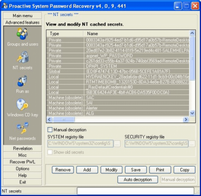 Скриншот приложения Proactive System Password Recovery - №1