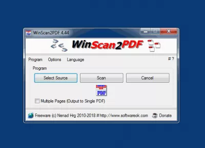 Скриншот приложения WinScan2PDF - №1