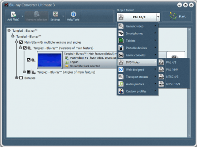 Скриншот приложения Bluray to DVD Converter - №1