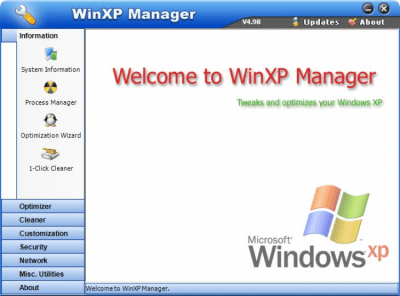 Скриншот приложения WinXP Manager - №1