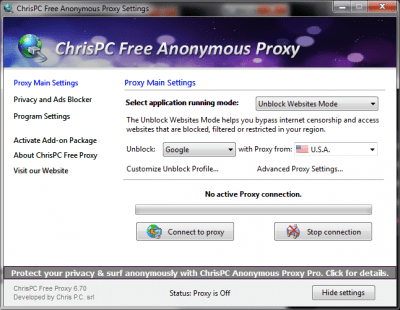 Скриншот приложения Free Anonymous Proxy - №4