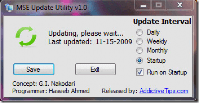Скриншот приложения MSE Update Utility - №2