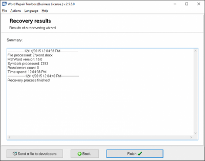 Скриншот приложения Word Repair Toolbox - №4