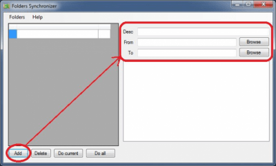 Скриншот приложения FoldersSynchronizer - №1