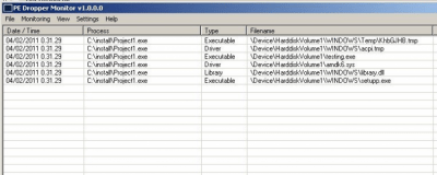 Скриншот приложения PE Dropper Monitor - №1