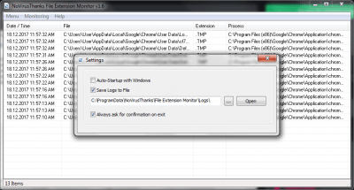 Скриншот приложения File Extension Monitor - №2