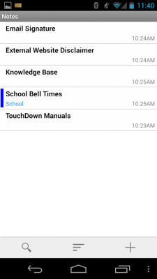 Скриншот приложения TouchDown for Smartphones - №4
