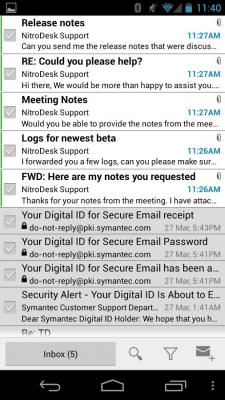 Скриншот приложения TouchDown for Smartphones - №7