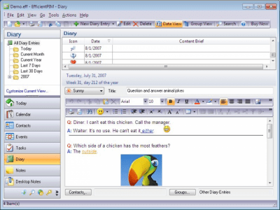 Скриншот приложения Personal Information Manager - №3