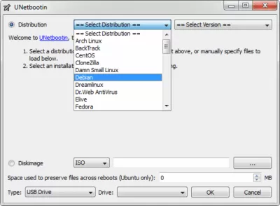 Скриншот приложения UNetbootin - №1