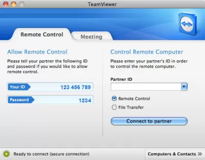 Скриншот приложения TeamViewer для MacOS - №1