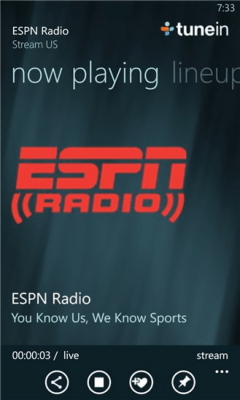 Скриншот приложения TuneIn Radio - №3