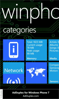 Скриншот приложения WinPhone Info Free - №7