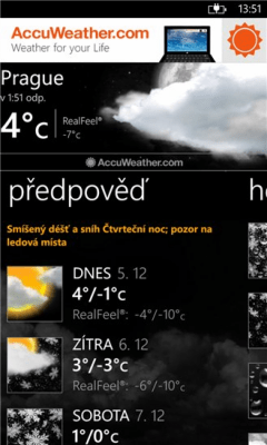 Скриншот приложения AccuWeather - Weather for Life - №1