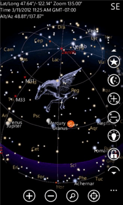 Скриншот приложения SkyMap Free - №3