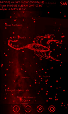 Скриншот приложения SkyMap Free - №4