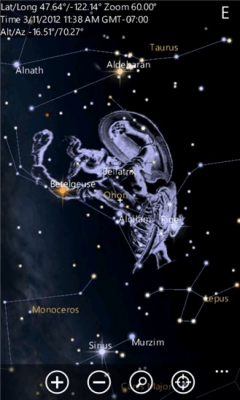 Скриншот приложения SkyMap Free - №6