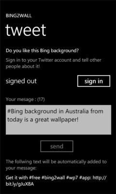 Скриншот приложения Bing2Wall (free) - №5