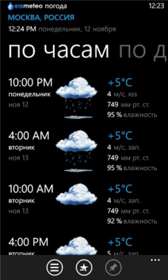 Скриншот приложения Gismeteo - №4