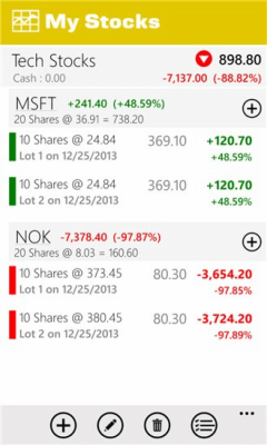 Скриншот приложения My Stocks Lite - №4