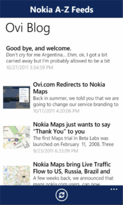 Скриншот приложения Nokia A-Z Feeds - №7
