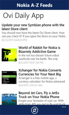Скриншот приложения Nokia A-Z Feeds - №8