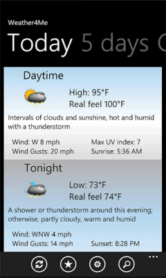 Скриншот приложения Weather4Me - №2