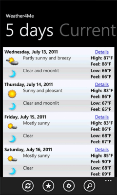 Скриншот приложения Weather4Me - №3