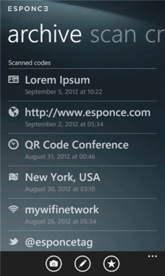 Скриншот приложения Esponce QR Reader - №6