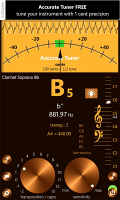 Скриншот приложения Accurate Tuner Free - №3