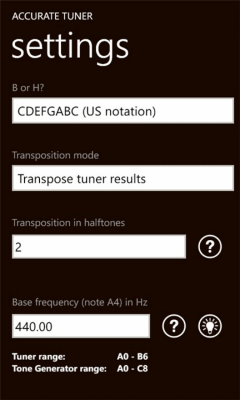 Скриншот приложения Accurate Tuner Free - №5