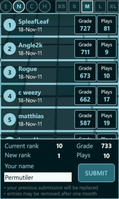 Скриншот приложения Permutile Solo - №8