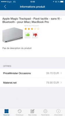 Скриншот приложения Mobiletag Barcode Scanner &amp; QR Reader - №8