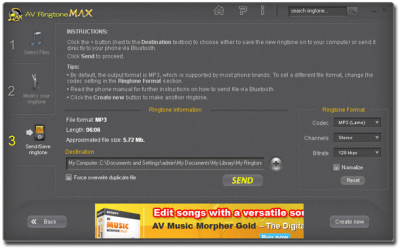Скриншот приложения AV RingtoneMAX - №3