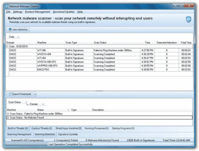 Скриншот приложения EMCO Network Malware Cleaner - №3
